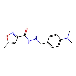 3-Isoxazolecarboxylic acid, 5-methyl-, 2-(p-(dimethylamino)benzyl)hydrazide structure