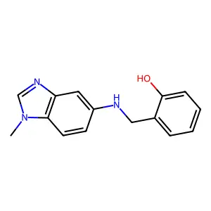 2-{[(1-methyl-1H-benzimidazol-5-yl)amino]methyl}phenol structure