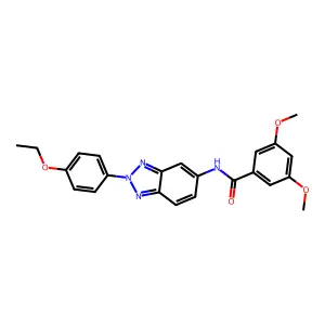 N-[2-(4-ethoxyphenyl)benzotriazol-5-yl]-3,5-dimethoxybenzamide structure