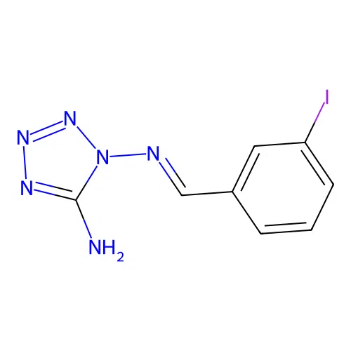 1-[(3-Iodophenyl)methylideneamino]tetrazol-5-amine structure