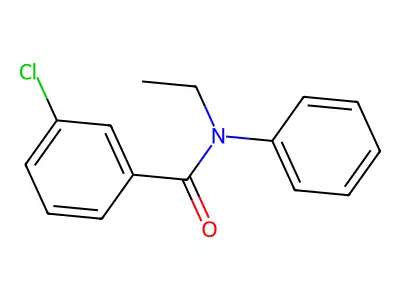 3-chloro-N-ethyl-N-phenylbenzamide structure