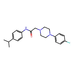 2-[4-(4-fluorophenyl)piperazin-1-yl]-N-[4-(propan-2-yl)phenyl]acetamide structure