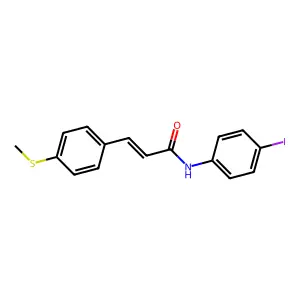 N-(4-iodophenyl)-3-(4-methylsulfanylphenyl)prop-2-enamide structure