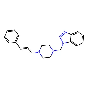 1-[[4-(3-Phenylprop-2-enyl)piperazin-1-yl]methyl]benzotriazole structure