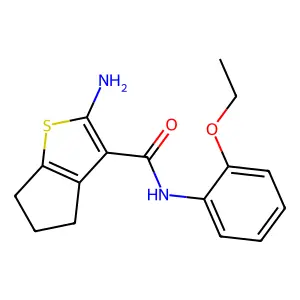 2-amino-N-(2-ethoxyphenyl)-5,6-dihydro-4H-cyclopenta[b]thiophene-3-carboxamide structure