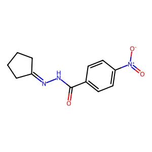 Benzoic acid, p-nitro-, cyclopentylidenehydrazide structure