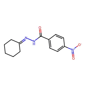 Benzoic acid, p-nitro-, cyclohexylidenehydrazide structure