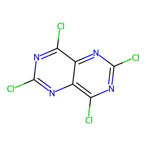 Tetrachloropyrimido[5,4-d]pyrimidine structure