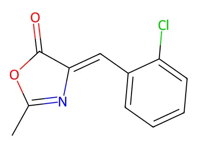 4-[(2-Chlorophenyl)methylidene]-2-methyl-1,3-oxazol-5-one structure