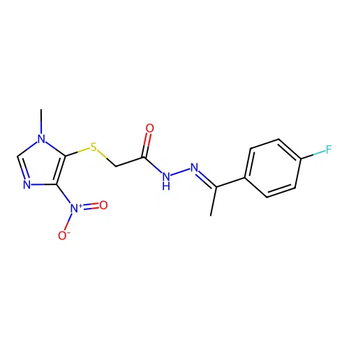C14H14FN5O3S structure