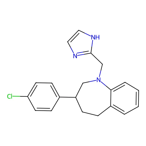 3-(4-chlorophenyl)-1-(1H-imidazol-2-ylmethyl)-2,3,4,5-tetrahydro-1-benzazepine structure