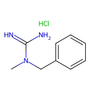 Guanidine, 1-benzyl-1-methyl-, monohydrochloride structure