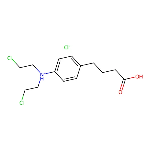 [4-(3-Carboxypropyl)phenyl]-bis(2-chloroethyl)azanium;chloride structure