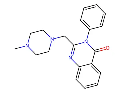 4(3H)-Quinazolinone, 2-((4-methyl-1-piperazinyl)methyl)-3-phenyl- structure