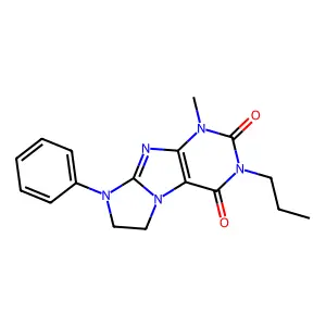 1-methyl-8-phenyl-3-propyl-7,8-dihydro-1H-imidazo[2,1-f]purine-2,4(3H,6H)-dione structure
