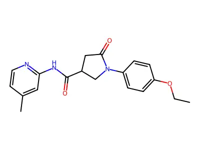 1-(4-ethoxyphenyl)-N-(4-methylpyridin-2-yl)-5-oxopyrrolidine-3-carboxamide structure