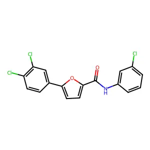 N-(3-chlorophenyl)-5-(3,4-dichlorophenyl)furan-2-carboxamide structure