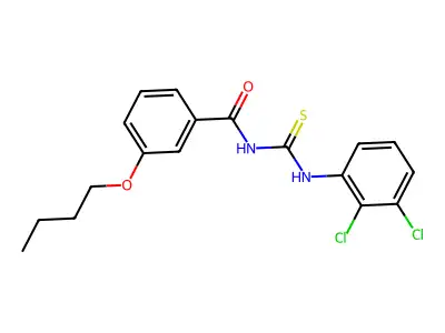 3-butoxy-N-[(2,3-dichlorophenyl)carbamothioyl]benzamide structure