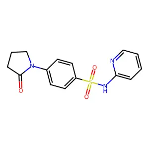 4-(2-oxopyrrolidin-1-yl)-N-(pyridin-2-yl)benzenesulfonamide structure