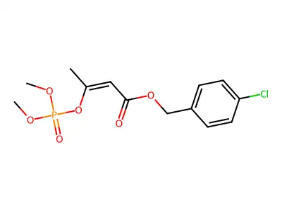 (4-Chlorophenyl)methyl 3-dimethoxyphosphoryloxybut-2-enoate structure