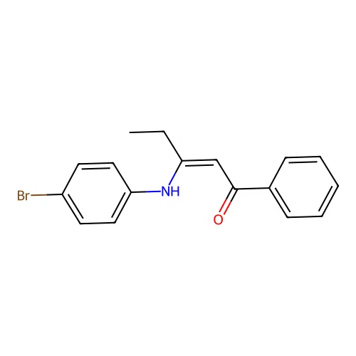 3-(4-Bromoanilino)-1-phenylpent-2-en-1-one structure