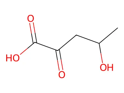 4-Hydroxy-2-oxopentanoic acid structure