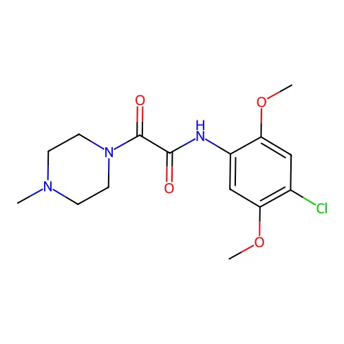 N-(4-chloro-2,5-dimethoxyphenyl)-2-(4-methylpiperazin-1-yl)-2-oxoacetamide structure