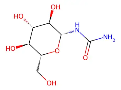 2-Deoxy-2-((hydroxy(imino)methyl)amino)hexopyranose structure