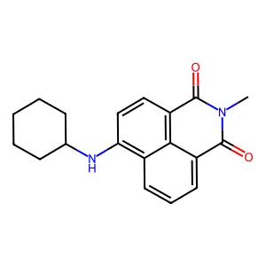 1H-Benz[de]isoquinoline-1,3(2H)-dione, 6-(cyclohexylamino)-2-methyl- structure