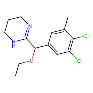Pyrimidine, 3,4,5,6-tetrahydro-2-(3,4-dichloro-alpha-ethoxybenzyl)-5-methyl- structure