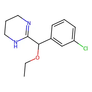 3,4,5,6-Tetrahydro-2-(3-chloro-alpha-ethoxybenzyl)pyrimidine structure