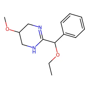 3,4,5,6-Tetrahydro-2-(alpha-ethoxybenzyl)-5-methoxypyrimidine structure