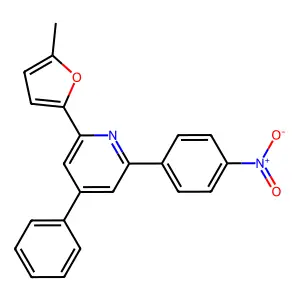 2-(5-Methyl-furan-2-yl)-6-(4-nitro-phenyl)-4-phenyl-pyridine structure