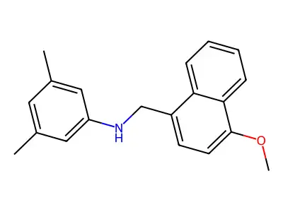N-[(4-methoxynaphthalen-1-yl)methyl]-3,5-dimethylaniline structure
