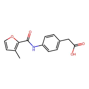 (4-[(3-Methylfuran-2-carbonyl)amino]phenyl)acetic acid structure
