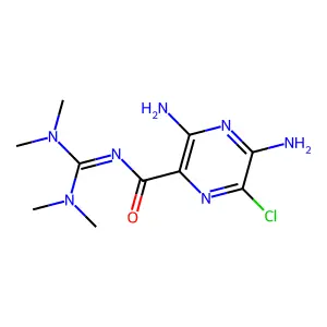 2-Pyrazinecarboxamide, 3,5-diamino-N-(bis(dimethylamino)methylene)-6-chloro- structure