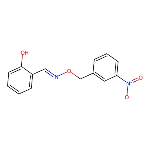 2-[(3-Nitrophenyl)methoxyiminomethyl]phenol structure