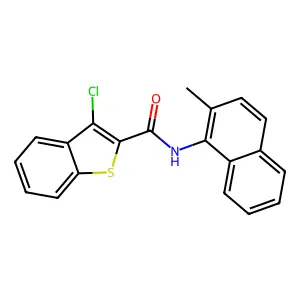3-Chloro-N-(2-methylnaphthalen-1-yl)benzo[b]thiophene-2-carboxamide structure