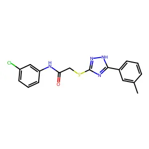 N-(3-Chloro-phenyl)-2-(5-m-tolyl-2H-[1,2,4]triazol-3-ylsulfanyl)-acetamide structure