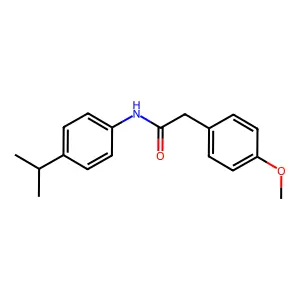 2-(4-methoxyphenyl)-N-(4-propan-2-ylphenyl)acetamide structure