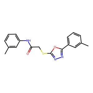 N-(m-Tolyl)-2-((5-(m-tolyl)-1,3,4-oxadiazol-2-yl)thio)acetamide structure