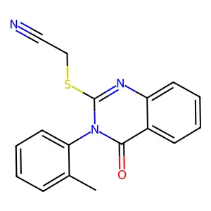 2-[3-(2-Methylphenyl)-4-oxoquinazolin-2-yl]sulfanylacetonitrile structure