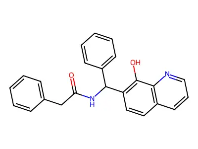 N-[(8-hydroxyquinolin-7-yl)(phenyl)methyl]-2-phenylacetamide structure