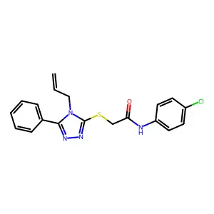 2-((4-Allyl-5-phenyl-4H-1,2,4-triazol-3-yl)thio)-N-(4-chlorophenyl)acetamide structure