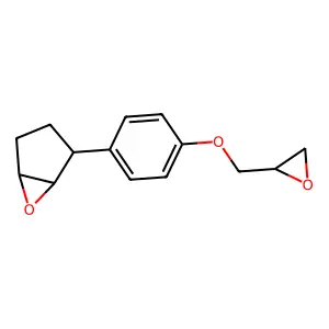 2-(4-(2,3-Epoxypropoxy)phenyl)-6-oxabicyclo(3.1.0)hexane structure