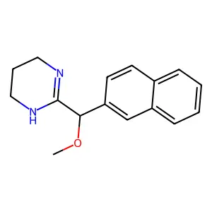 3,4,5,6-Tetrahydro-2-(methoxy-(1-naphthyl)methyl)pyrimidine structure