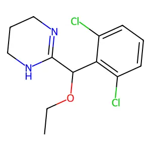 Pyrimidine, 3,4,5,6-tetrahydro-2-(2,6-dichloro-alpha-ethoxybenzyl)- structure