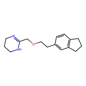 Pyrimidine, 3,4,5,6-tetrahydro-2-(ethoxy-(5-indanyl)methyl)- structure