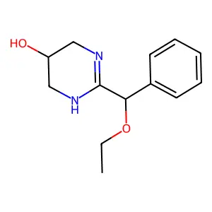 5-Pyrimidinol, 3,4,5,6-tetrahydro-2-(alpha-ethoxybenzyl)- structure