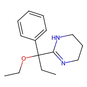 Pyrimidine, 3,4,5,6-tetrahydro-2-(alpha-ethoxy-alpha-ethylbenzyl)- structure